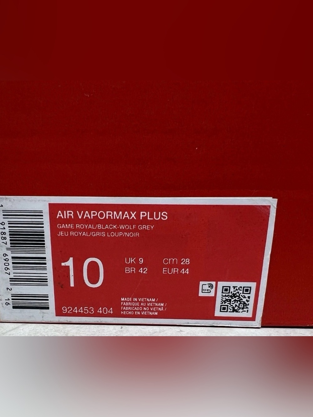 Nike 🔥 Air VaporMax Plus Game Royal Racer Blue Men's Size 9.5 10 924453 404 - Picture 13 of 13